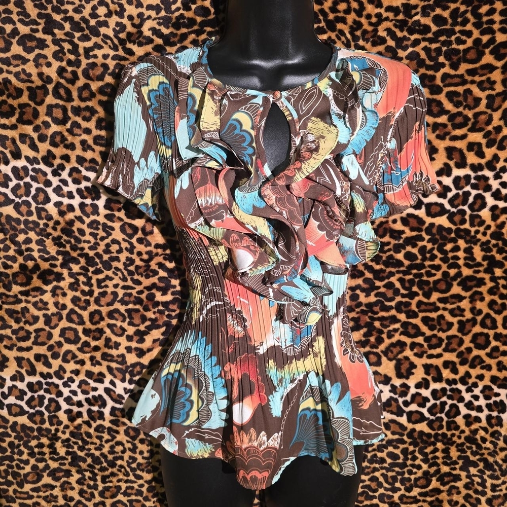 Sunny Leigh Multicolor Ruffled Blouse